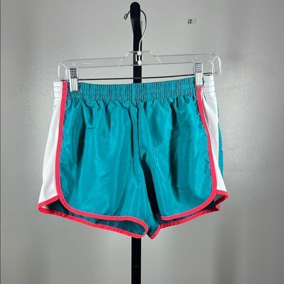 Danskin Now Teal and White Athletic Shorts - Picture 1 of 5